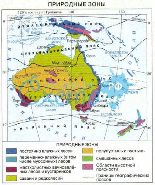Природные зоны Австралии и Новой Зеландии