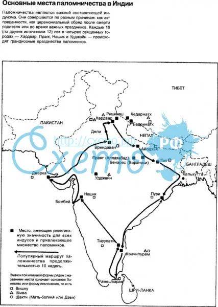 Основные места паломничества в Индии
