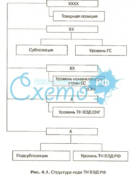 Структура кода ТН ВЭД РФ