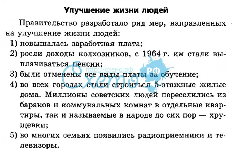 Улучшение жизни людей при Никите Сергеевиче Хрущеве (оттепель)