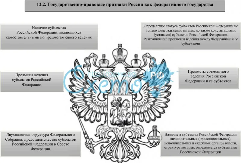 Государственно-правовые признаки России как федеративного государства