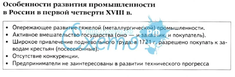 Развитие российской промышленности в нач. 18 в.