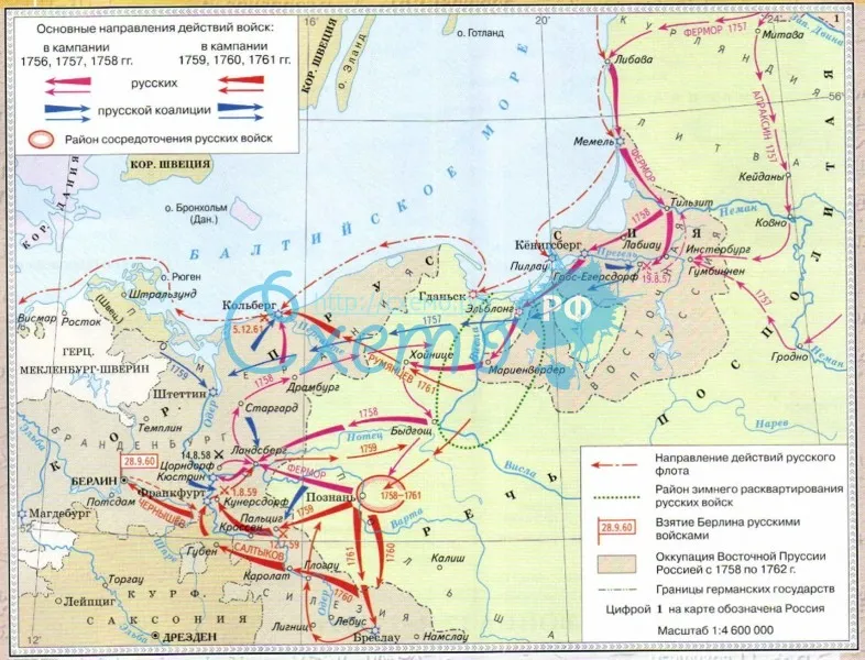Участие России в семилетней войне 1756-1763 гг.