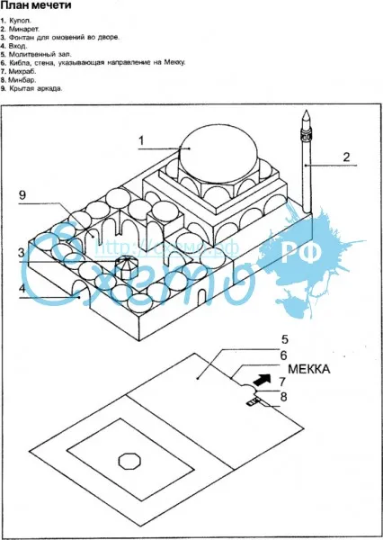 План мечети