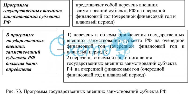 Программа государственных внешних заимствований субъекта РФ