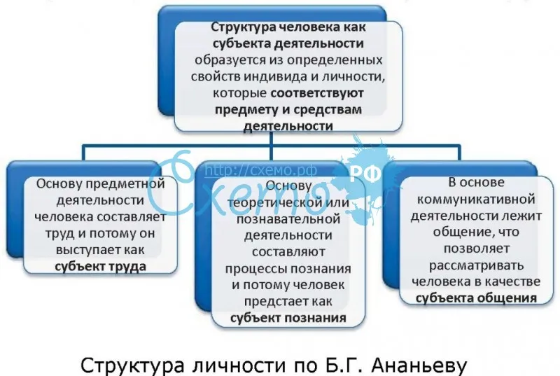 Ананьев Борис Герасимович, структура личности