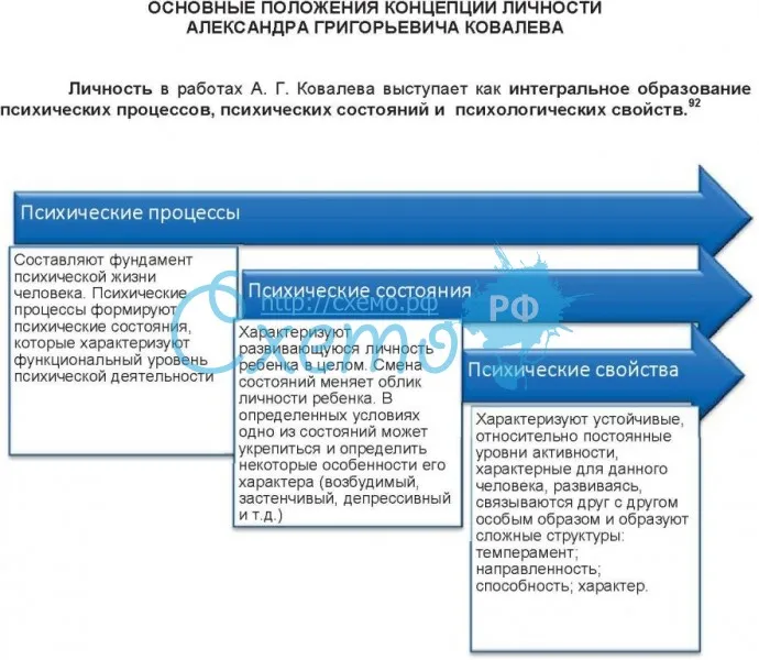 Основные положения концепции личности Александра Григорьевича Ковалева