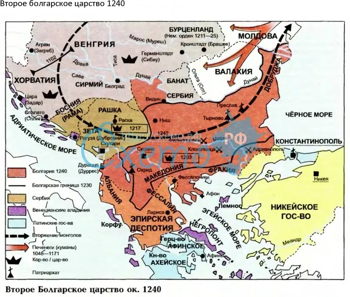 Второе болгарское царство 1240
