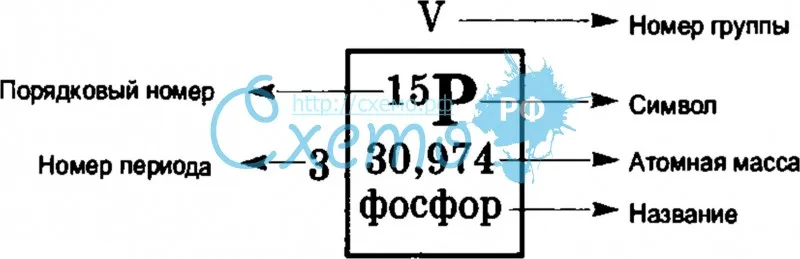 Пример элемента из периодической таблицы