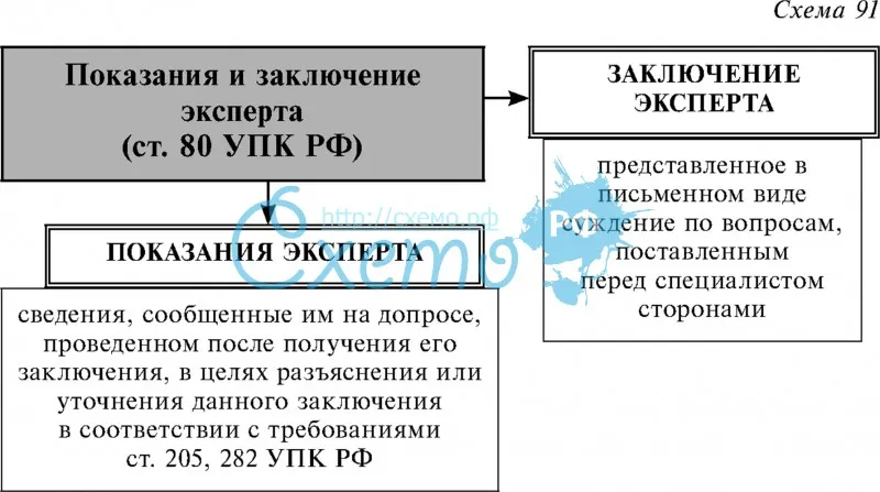Показания и заключение эксперта (ст. 80 УПК РФ)