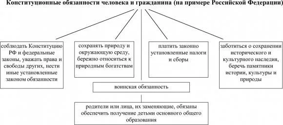 Какие 3 конституционные обязанности гражданина россии могут быть проиллюстрированы изображениями