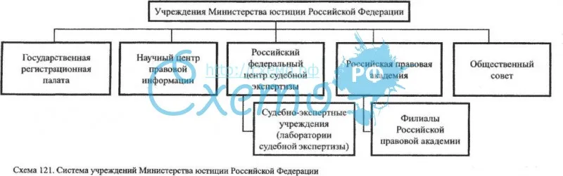 Система учреждений Министерства юстиции РФ