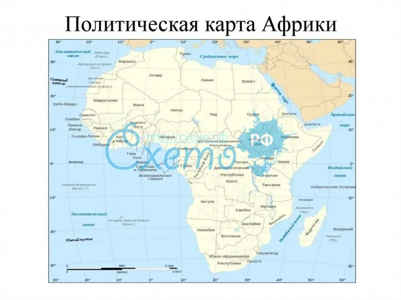 Африки политическая карта